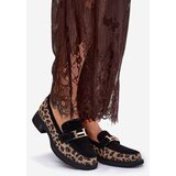 VINCEZA Suede Ladies Moccasins Panther Black 66791 | ePonuda.com