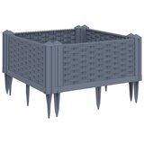 Maison Chic Cvetlično korito - Cvetlični Lonec z zatiči sivo 42,5x42,5x28,5 cm PP, (21789823) | Shoptok.si
