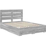  Krevetna konstrukcija s ladicama Siva Sonoma 140 x 190 cm | shoptok.hr