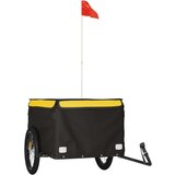  Teretna prikolica za bicikl crno-žuta 45 kg željezna | shoptok.hr