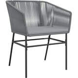  7-dijelni vrtni blagovaonski set s jastucima poliratan i staklo Siva 160 x 80 x 74 cm | shoptok.hr
