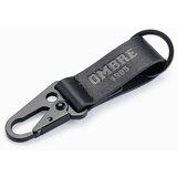 Ombre men's key ring with snap hook - black Cene