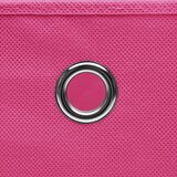  Kutije za pohranu s poklopcima 4 kom roze 32x32x32 cm tkanina | shoptok.hr