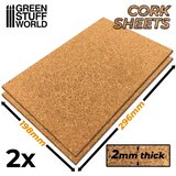 Green Stuff World Cork Sheet 2mm x2 | Pluta ploča 2mm x2 198x298mm cene