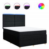 Maison Chic Box spring posteljni - Vzmetna postelja z vzmetnico črn 140x190 cm blago SL10875, (21883054) | Shoptok.si