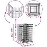  Gabionski uzdignuti krevet Srebrno 50 x 50 x 80 cm - 50 x 50 x 80 cm | shoptok.hr