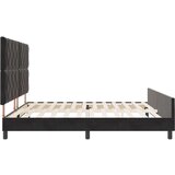 vidaXL Črn Žametni Posteljni Okvir 200x200 cm, (22049726) | Shoptok.si