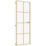 Sobna vrata tanka zlatna 76x201,5 cm kaljeno staklo i aluminij | shoptok.hr