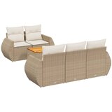  6-dijelni set vrtnih sofa s jastucima bež od poliratana | shoptok.hr
