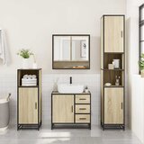  2-dijelni set kupaonskog namještaja boja hrasta sonome drveni | shoptok.hr