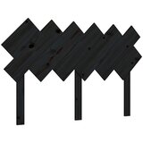  Uzglavlje za krevet Crno 132x3x81 cm od masivne borovine | Eponuda.ba