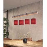 Brilagi LED luster na sajli NUBILA 4xE27/60W/230V siva/pompejska crvena | Eponuda.com