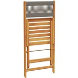 3-dijelni bistro set od polipropilen i masivnog drva sivi | shoptok.hr
