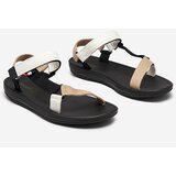 Resti Icon Women's fabric sandals in white Ojo- Footwear Cene