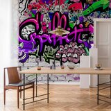  Foto tapeta - Purple Graffiti 400x280 Vodootporna | shoptok.hr