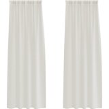 vidaXL Zavese z zavesami 2 pcs Krem 140 x 225 cm Poliester | Shoptok.si
