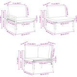 vidaXL Vrtna sedežna garnitura 5 pcs Antracitna Jeklo | Shoptok.si