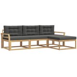 vidaXL Zunanja garnitura za sedenje 4 pcs Bela in antracit Poliester, (5000280502) | Shoptok.si