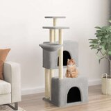 vidaXL Mačje drevo s praskalniki iz sisala svetlo sivo 122 cm | Shoptok.si