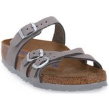 Birkenstock Natikači FRANCA DOCE GREY NUBUCK CALZ S Siva | Shoptok.si