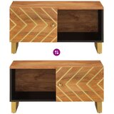  Stolić za kavu smeđe-crni 80x50x40 cm od masivnog drva manga | shoptok.hr