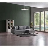 Kutna sofa na razvlačenje Flavia, 230x72x125 cm, Tamno siva