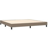  Krevet s oprugama i madracem smeđesivi 200x200 cm od tkanine | shoptok.hr