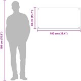  Kuhinjski zid Svijetlo siva 100 x 40 cm | Shoptok.si