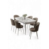 Hanah home Trpezarijski set, 7 dijelova, bež Slike