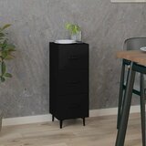  Komoda crna 34,5 x 34 x 90 cm od konstruiranog drva | shoptok.hr
