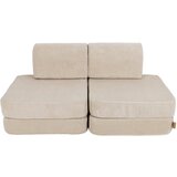 MeowBaby pocket sofa basic, 120x25x60cm, slimcord, ecru, (21510696) Cene