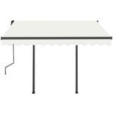 Tenda na ručno uvlačenje s LED svjetlima 3 5 x 2 5 m krem | shoptok.hr