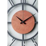 WALLXPERT dekorativni metalni zidni sat Myk9911 crna orange | ePonuda.com