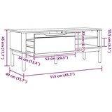  Klupa za hodnik Vosak smeđa 115 x 40 x 45 cm Čvrsto borovo drvo | shoptok.hr