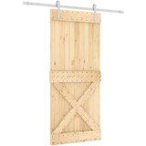  Klizna vrata s priborom za montažu 90 x 210 cm masivna borovina | shoptok.hr