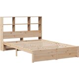 vidaXL Krevet s regalom za knjige bez madraca 150 x 200 cm od borovine | shoptok.hr