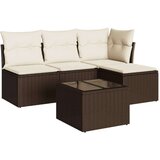 vidaXL 5-dijelni set vrtnih sofa s jastucima poliratan smeđi | shoptok.hr