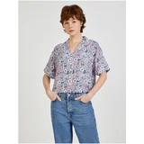 Vans Blue-Pink Women's Patterned Shirt Retro Floral - Women