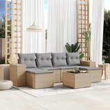 vidaXL 7-dijelni set vrtnih sofa od poliratana s jastucima bež | shoptok.hr