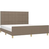 Za krevet s uzglavljem smeđesivi 160 x 200 cm od tkanine | shoptok.hr