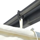  Pergola s pomičnim krovom krem bijela 3 x 3 m čelična | shoptok.hr