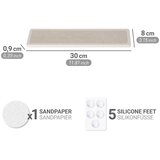 Wenko Bež podloga za ocjeđivanje posuđa od dijatomita 30x8 cm Damon – | shoptok.hr