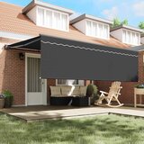  Skrovita tenda Antracit 450 × 300 cm Poliester i aluminij | Eponuda.com