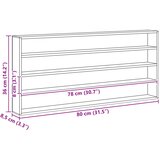  Ormar za izlaganje na zidu s policom Zidne Bež 80 x 8,5 x 36 cm | shoptok.hr