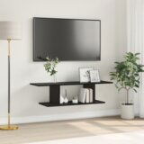 vidaXL TV ormar s policom s pohranom Crna 103 x 30 x 26.5 cm Konstruirano drvo Cijene
