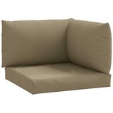 vidaXL Jastuci od paleta 3 kom. Melange taupe tkanina - Sivo-smeđa 1 kutna sofa Cijene