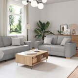 vidaXL set kavč Set 3 Svetlo siva Poliester Srednja Modularna Cene