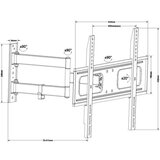 Cabletech univerzalni led tv nosilec UCH0210 črna barva | Shoptok.si