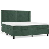Maison Chic Box spring postelja - Vzmetna postelja z vzmetnico temno zelena 180x200 cm žamet SL21330, (21892657) | Shoptok.si