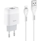 hišni polnilec C73 2,4A 2x USB vtič s polnilnim kablom Lightning (iPhone 12)